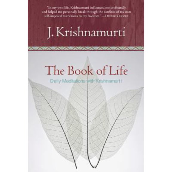 Pre-Owned The Book of Life: Daily Meditations with Krishnamurti (Hardcover) 0060648791 9780060648794