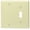Ivory, variant on White Single Gang Toggle & Blank Wallplate