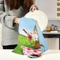 thumbnail image 3 of Wine Fruits Basket Tea Towels Set of 1 Picnic Meadow Kitchen Dish Cloth with Hanging Loop, 18"x28"Lint-Free Absorbent Towel for Kitchen Drying Wiping and Cleaning, 3 of 7