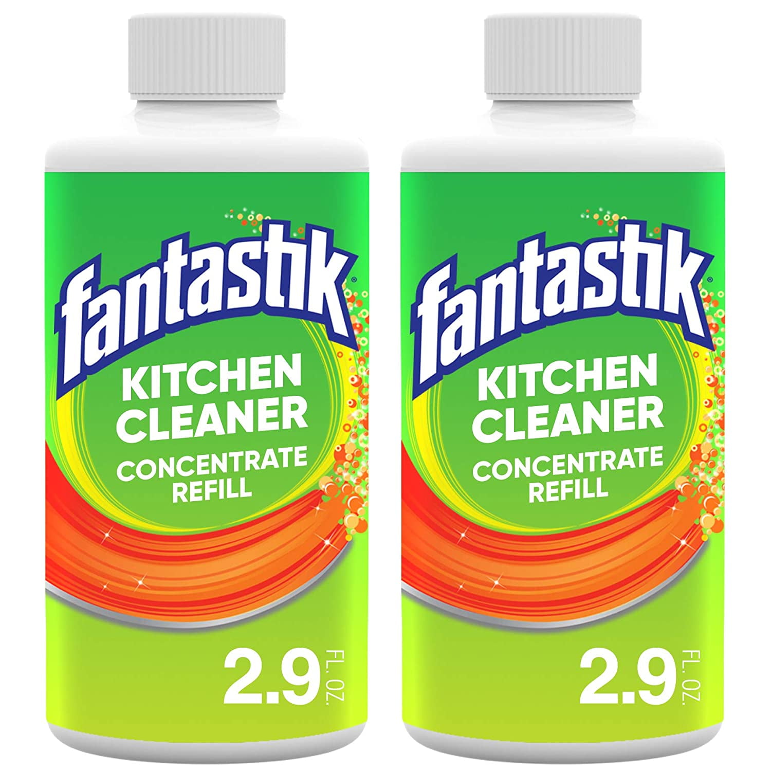 Fantastik Kitchen Cleaner Concentrate, Concentrated Refill Bottles, 2.9