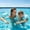 Blue, variant on CCWADH Glitter Stripe Inflatable Swim Arm Bands for Adults - Stylish Floaties with Extra Safety Chambers for Pool and Beach Fun