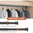 thumbnail image 2 of Adjustable Closet Rod 35-98 Inch - 1.3”Diameter Heavy Duty Closet Rods for Hanging Clothes - Simple Clothes Rod for Closet - Versatile Closet Poles for Hanging Clothes - Closet Bar, 2 of 8