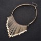 thumbnail image 5 of Llamativo babero collar con flecos de metal dorado gota gargantilla collar aretes conjunto kaili Sencillez, 5 of 5