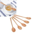 thumbnail image 4 of Wooden Spoons, Portable Oval Spoons Lightweight Long Handle  For Eating Mixing Stirring For Kitchen Cooking Wood Color, 4 of 8