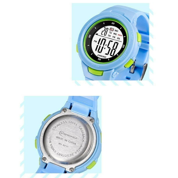 Kids Digital Watch Outdoor Electronic Watches Wrist Watch stop watch Purple