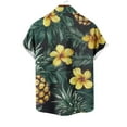 thumbnail image 5 of VBTAPA Mens Hawaiian Shirt Short Sleeve Button Down Shirts Tropical Floral Summer Beach Shirt Prime Sales Green L, 5 of 6