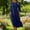 Navy womens maxi dress a1, variant on Uscallm Women's Round Neck 3/4 Sleeve Maxi Dress Summer Flowy Loose Boho Casual Vacation Beach Sundresses, Light Blue L
