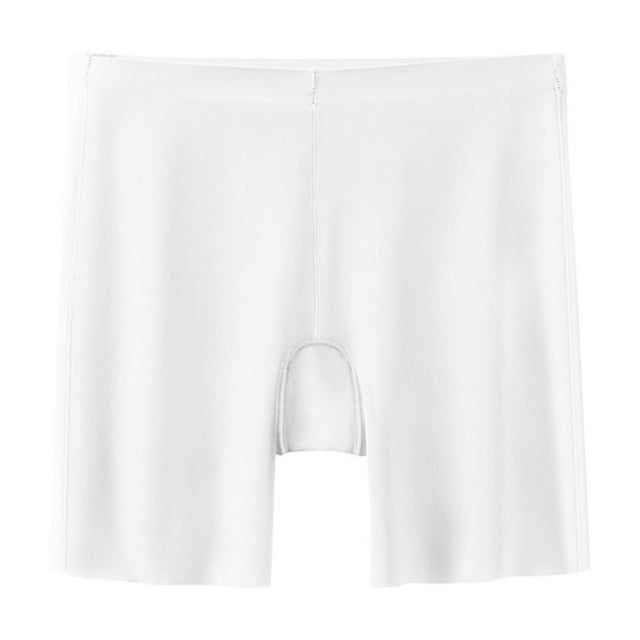 RXMEKW Robe Plate pour Femmes, sous-Vêtements de Sécurité en Soie Glacée Taille Mi-Haute pour Femmes