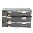 thumbnail image 3 of AZXY 3pcs Storage Containers for Clothes,Blanket Storage Bags,Closet Organizer Bins,Foldable Large Clothing Storage Under Bed with Lids Handle Clearance, 3 of 5