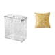 thumbnail image 1 of Cubo de basura colgante portátil con tapa para cocina, pequeño, para colocar sobre la puerta del armario, ideal para baño, cocina o como funda de cojí, 1 of 8
