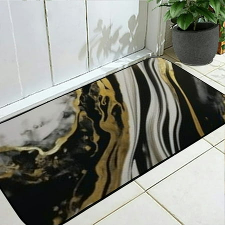 

ONETECH Decorative Table Cloths Black White Gold Marble Stone Tablecloth Table Cover for Dining/BBQ/Picnic/Coffee Table 19.68*47.24 in
