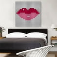 thumbnail image 2 of ARTCANVAS Pink Pixel Lips Emoticon Jewel Pixel Canvas Art Print - Size: 36" x 36" (0.75" Deep), 2 of 9