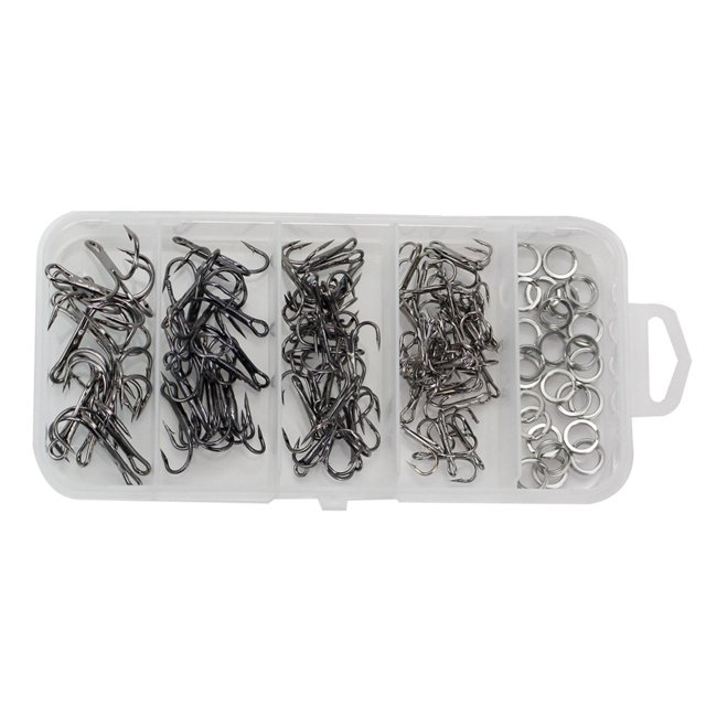 Soidarity Juego de anzuelos de pesca de acero de alto carbono conveniente atractivo agarre fuerte anzuelo flexible resistente al desgaste colgador de Pescar Negro Soidarity OD021001-02