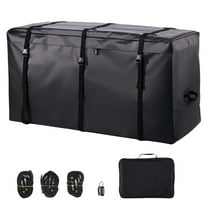 KFFKFF Waterproof Hitch Cargo Carrier Bag, Durable 840D PVC, 59.84 x 24.02 x 30.63 in (25 Cubic Feet), Robust Cargo Bag for Truck Bed Storage with Strengthened Straps