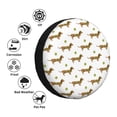 thumbnail image 4 of Goofa Dachshund Going To Play Tennis Pattern Universal Tire Cover for Jeep, SUV, Truck, and Trailer – Waterproof, UV-Resistant,Easy to Install, Fits 14"-17" Tires-16 inch, 4 of 6