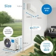 thumbnail image 3 of Open Box hOmeLabs Split Type Inverter Air Conditioner with Heat Function 12,000 BTU 230V, 3 of 5