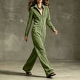 thumbnail image 3 of Wenini Women's Loose Stand Collar Long Sleeve Jumpsuit Front Zipper Wide Leg Jumpsuit with Pockets 2026 Trendy Casual Lounge Clothing, 3 of 7