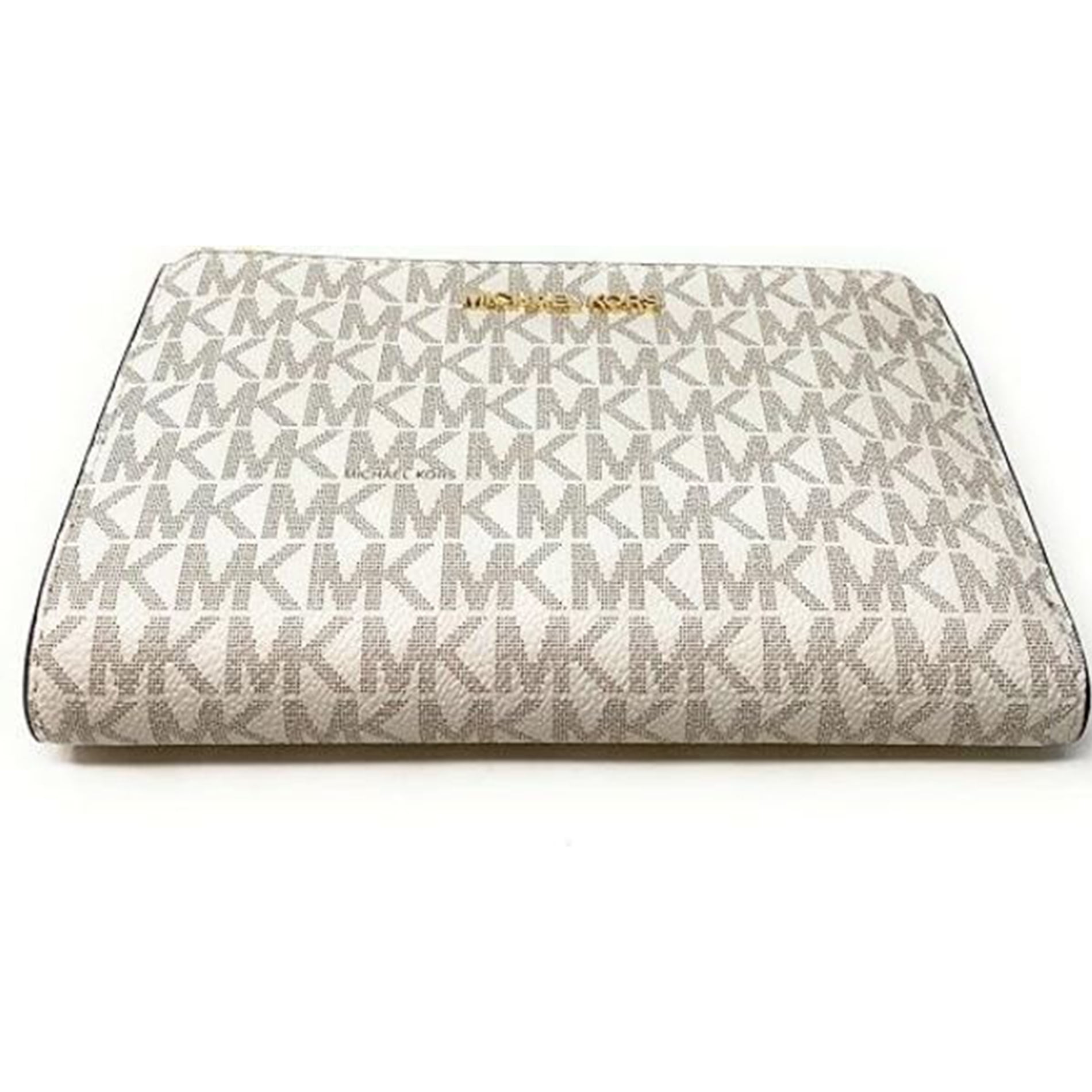 Michael Kors Jet Set Travel Wristlet, Double Zip, Signature