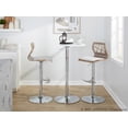 thumbnail image 3 of Folia Adjustable Bar Stool, Chrome Bar Stools, Bar Chairs, Swivel Bar Stools, Bar Stools Set of 2, 3 of 6