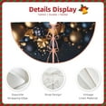 thumbnail image 3 of Balery Elegant Golden Blue Ornaments Printed Christmas Tree Skirt , Merry Christmas Party Christmas Tree Decoration,Adjustable Tree Skirt-30", 3 of 6