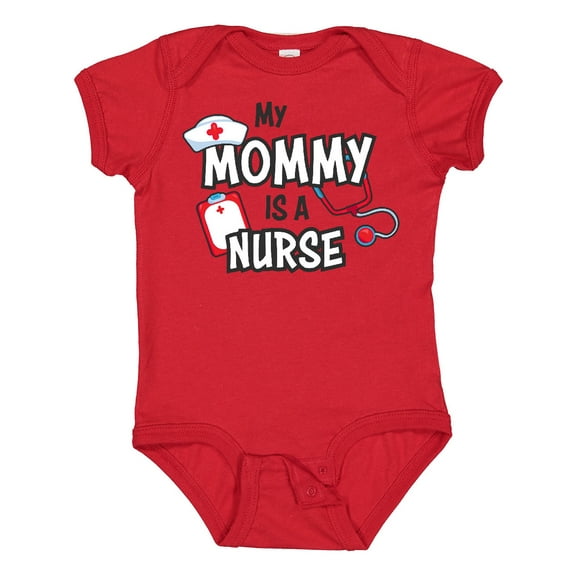 Inktastic My Mommy is a Nurse Boys or Girls Baby Bodysuit
