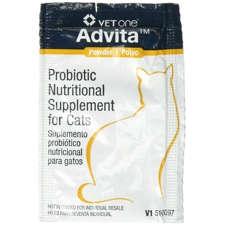Advita Powder Probiotic Nutritional Supplement for Cats - 30 (1 gram) packets, Contains guaranteed amounts of four different live, active cultures and pre-biotic.., By Vet (Best Yogurt With Live And Active Cultures)
