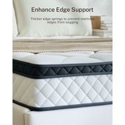Twin Size Mattress, 12 Inch Hybrid Mattress in a Box, Memory Foam Pocket Coils Innerspring Mattresses, Fiberglass Free, Pressure Relief, Medium Firm
