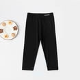 thumbnail image 3 of Favoffer Toddler Girls Elastic Cropped Leggings Solid Color Soft Yoga Casual Capri Pants Sports Outdoor Leisure Wear 3-13Y, 3 of 9