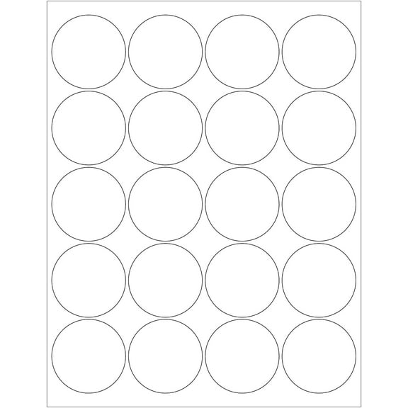Box Partners Laser Labels 2" Circle White 2000/Case LL145