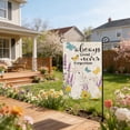 thumbnail image 5 of AZXY Easter Garden Flag 12x18 Inch, Double-Sided Linen Two Bunnies with Lavender Butterfly Print Waterproof Weather-Resistant Yard Flag for Spring Outdoor Garden Decoration, 5 of 7