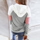 thumbnail image 4 of Chaquetas para mujer, bolsillo erógeno, bloque de Color, cremallera, manga larga, cuello en V, Jaket Shaket, abrigo informal con capucha, Tops, prendas de vestir exteriores Odeerbi ODB-3, 4 of 6