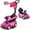 Pink, variant on Gymax 3-in-1 Toddler Push Car w/Adjustable Canopy Under Seat Storage Realistic Sounds Black