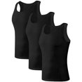 thumbnail image 1 of Men'S Bamboo Rayon Undershirts Tank Tops Crew Neck Stretchy Tank Shirts, 1 of 5