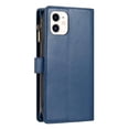 thumbnail image 2 of Funda con tapa estilo vintage para iPhone 12 Mini, ranura para múltiples tarjetas, protección total, estilo retro, material PU+TPU, 2 of 5