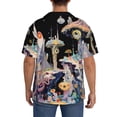 thumbnail image 3 of Gukieu Cute Mushroom Landscape Print Men's Short-sleeved Shirts, Button-down Pocket Shirts, T-shirts, Beach Vacation Travel Summer Clothing-XX-Large, 3 of 5