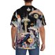 thumbnail image 3 of Balery Cute Mushroom Landscape Camisa Casual de Manga Corta con Botones para Hombre, Texturizada, Estilo Cubano, para Playa, Verano-Small, 3 of 5