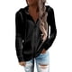 thumbnail image 1 of Suéter con capucha para mujer, chaqueta de punto informal, sudadera con capucha y cremallera, 1 of 2