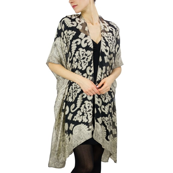 BROCADE BURNOUT KIMONO