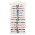 thumbnail image 1 of Pulseras para mujer, regalos para mujer, pulsera tejida de cerámica suave de aleación bohemia para niños, juego de 12 pulseras, pulsera de tarjeta de papel, 1 of 3