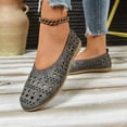 thumbnail image 5 of Wowcloth Women's Fashion Casual Solid Color Perforated Flats – Comfortable Slip-On Design with Breathable Upper for Spring, Ideal for Everyday Casual Wear, 5 of 9