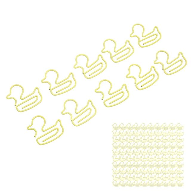 Pinces à Papier en Métal, Légères, en Forme de Canard Jaune, pour Bureau