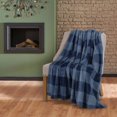 thumbnail image 2 of Safdie & Co. Blanket Buffalo Plaid Navy, 2 of 2