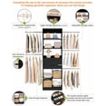 thumbnail image 6 of Homieasy Adjustable Small Closet System, 3.2-6.8FT Expandable Closet Organizer with 2 Wooden Drawers & 5 Heavy-Duty Hanging Rods,Black, 6 of 8
