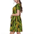 thumbnail image 2 of Disketp Corn 2 para Vestido de Manga Corta para Mujeres, Vestidos de Verano para Mujeres, Casual y Holgado para la Playa, 2 of 6