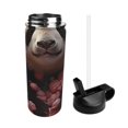 thumbnail image 2 of Fuzoiu Cute Cloud Panda Print 18oz Insulated Sports Kettle, Outdoor Sport Gym Stainless Steel Water Bottle With Straw Lid, 2 of 8