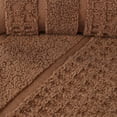 thumbnail image 6 of BNM Zero Twist Cotton Waffle Border 6 Piece Towel Set, Chocolate, 6 of 12