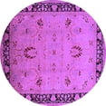 thumbnail image 1 of Ahgly Company Indoor Round Oriental Purple Industrial Area Rugs, 8' Round, 1 of 4