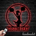 thumbnail image 2 of Handmadetneonsign Custom Cheerleading Metal Wall Art LED Light - Personalized Cheerleader Name Sign, 2 of 5