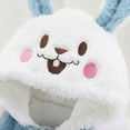 thumbnail image 5 of Zwiiyzr Newborn Baby Boy Girl Jumpsuit Bunny Ear Hooded Fleece Rompers Long Sleeve Onesie Warm Winter Coat Outwear Outfits Blue, 5 of 8