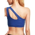 thumbnail image 2 of FANNYC Single Shoulder Sport Bras for Women Asymmetrical Shoulder Wirefree Padded Sports Bras Medium Support Yoga Bra With Removable Cups, 2 of 6